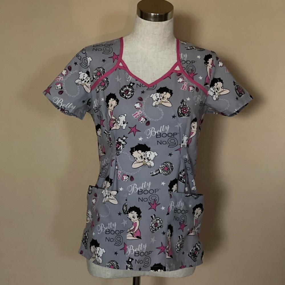 Betty Boop Scrub top with pockets